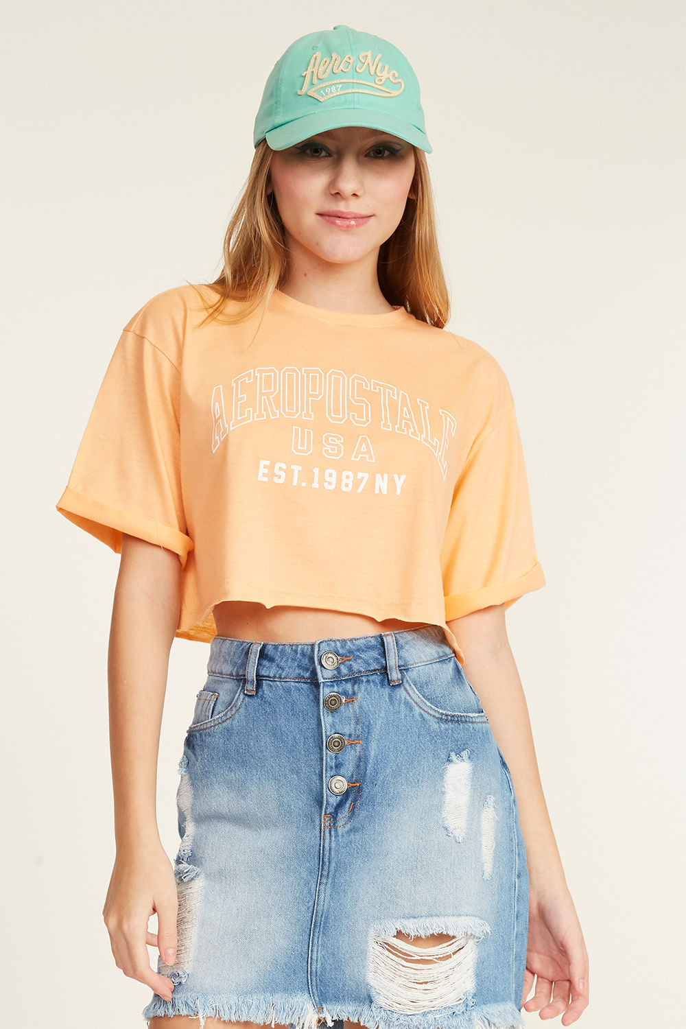 Camiseta Cropped USA